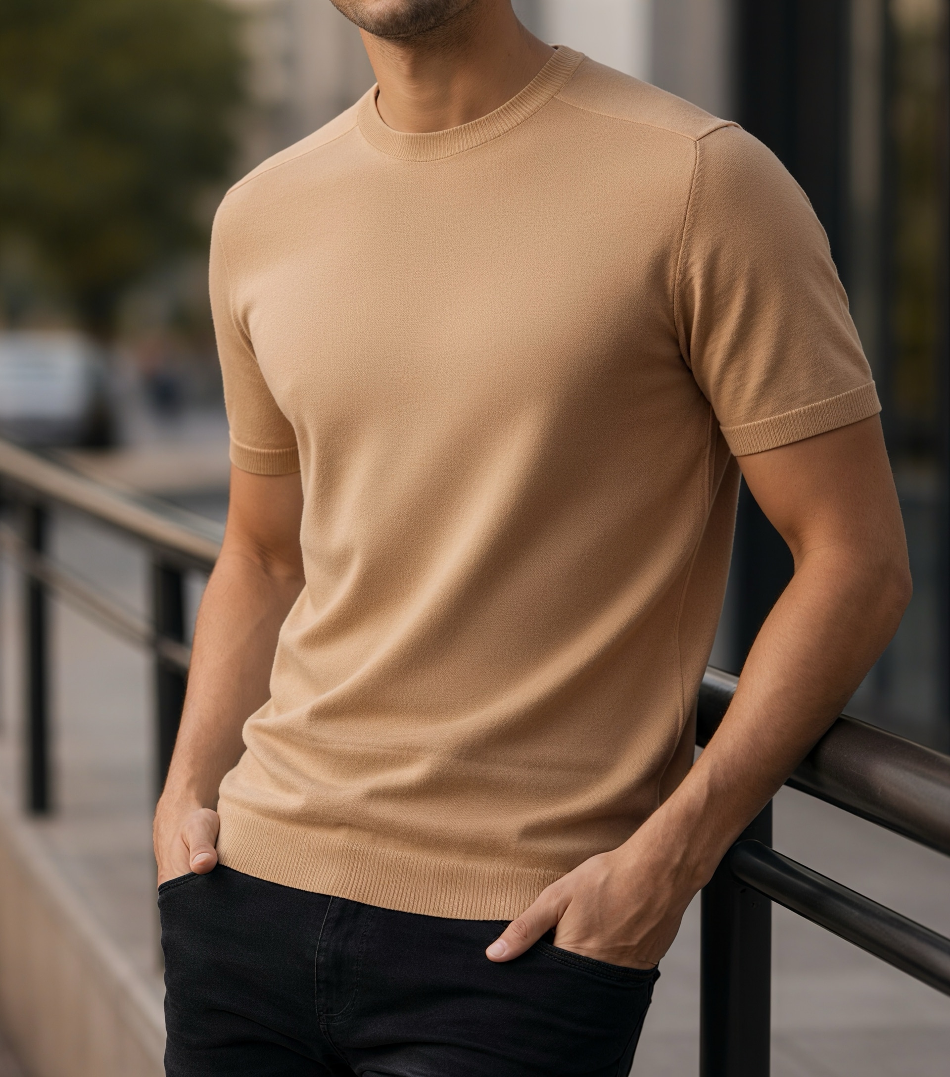 Mock Neck (Beige)