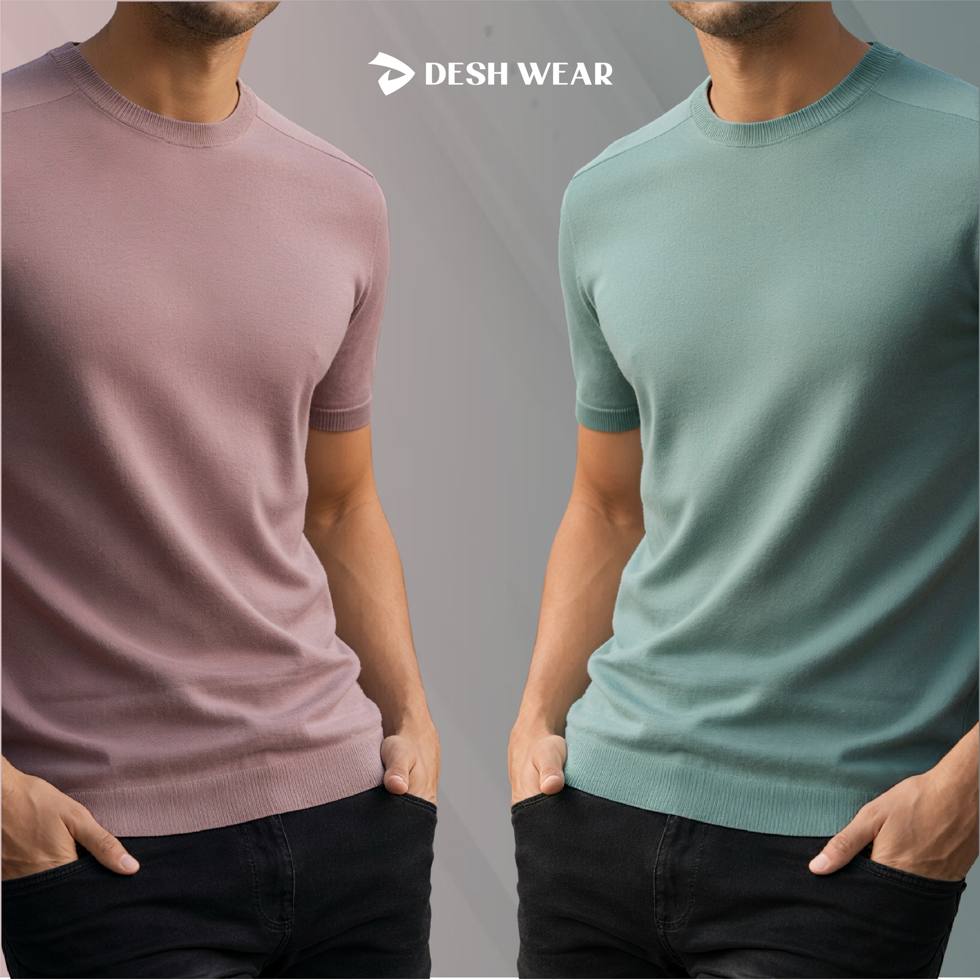 Mock Neck (Brick-Mint)