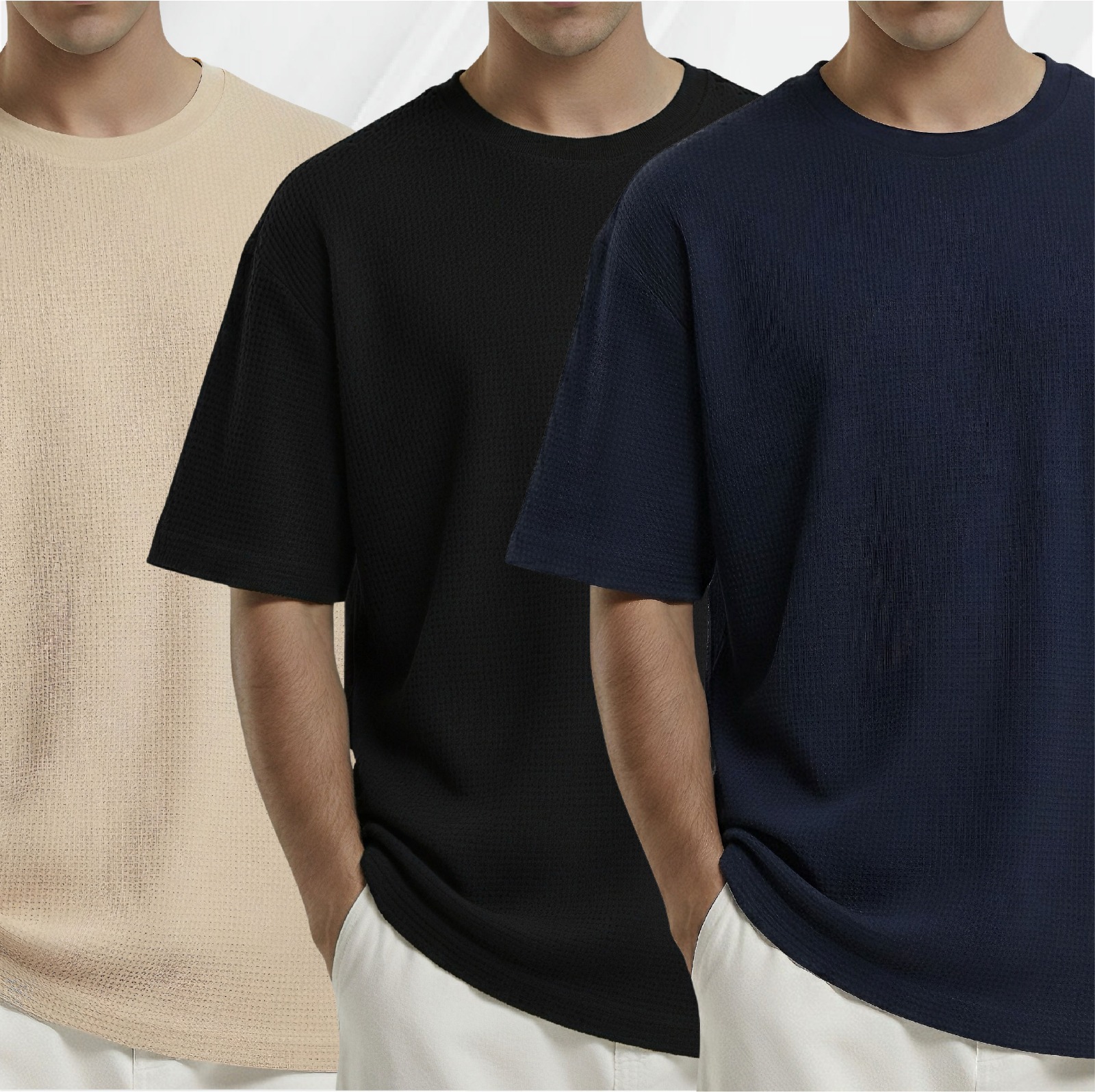 Waffle (Biscuit-Black0Navy)