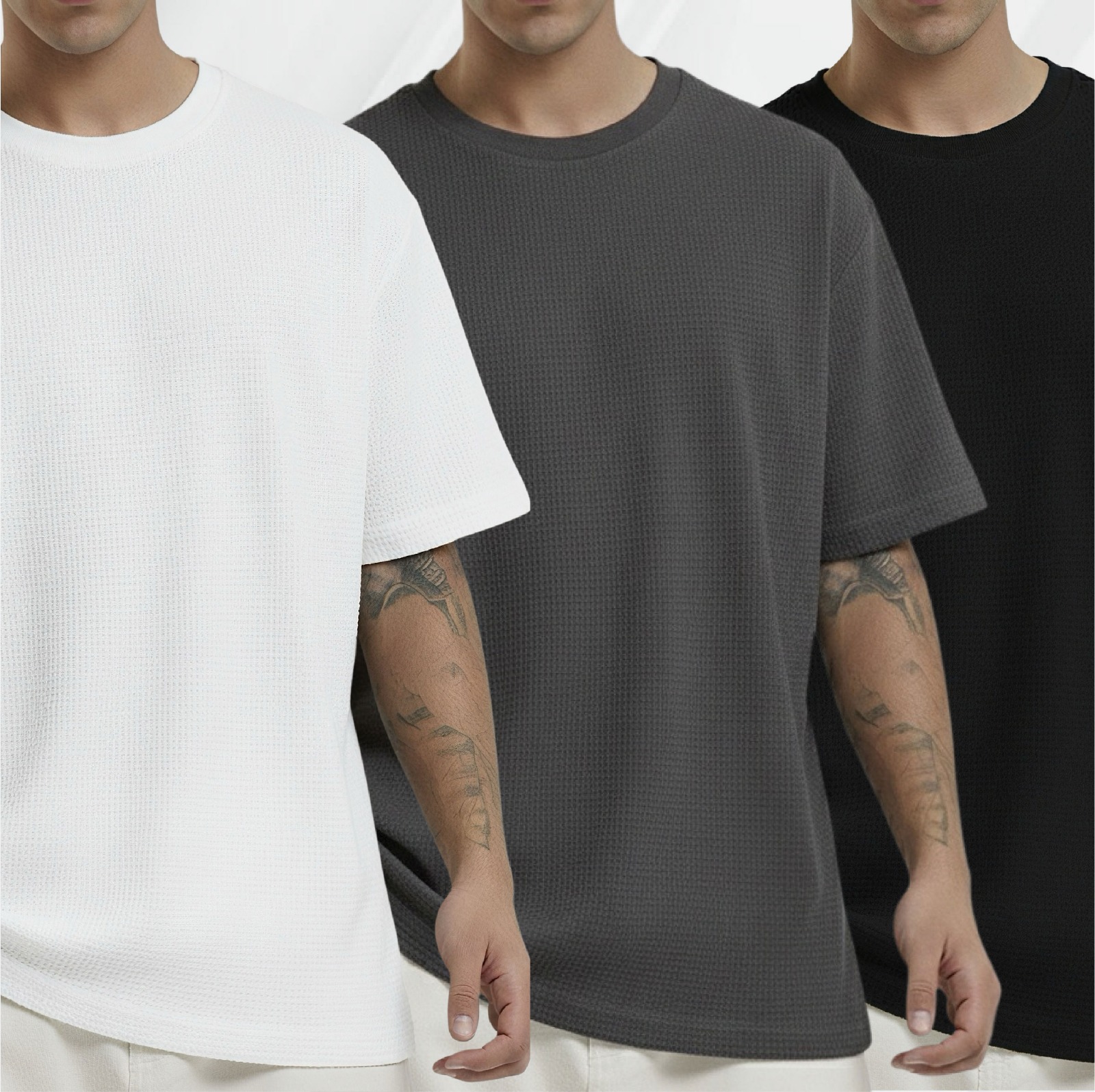 Waffle (Black-Charcoal-White)