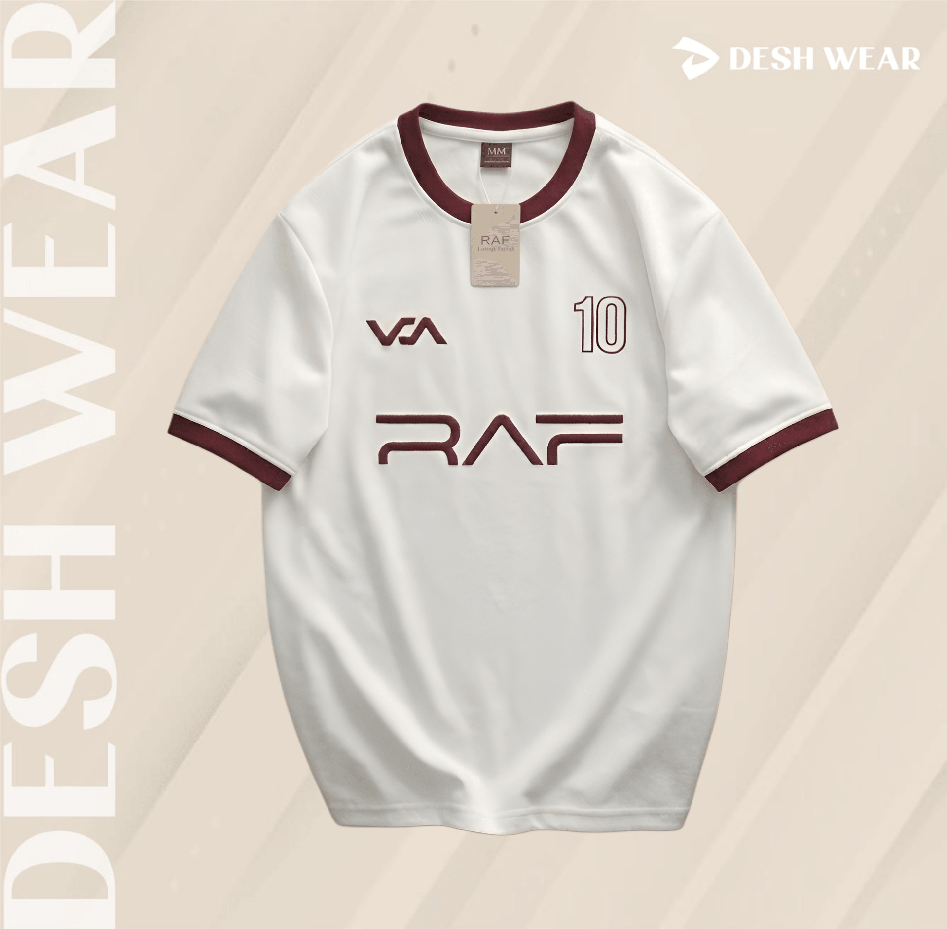 Premium mesh fabric jersey White