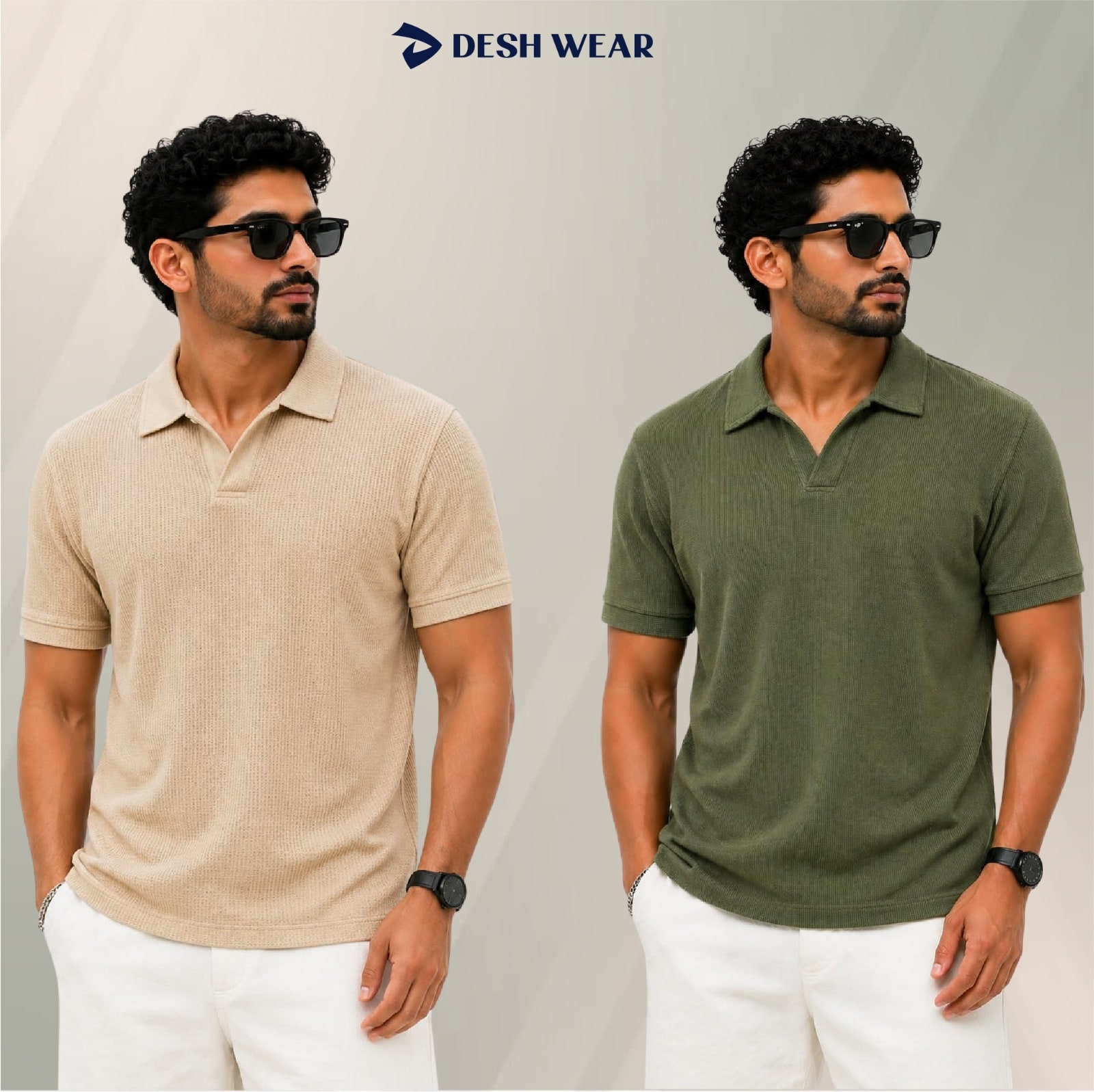 Waffle Cuban polo Biscout-Olive