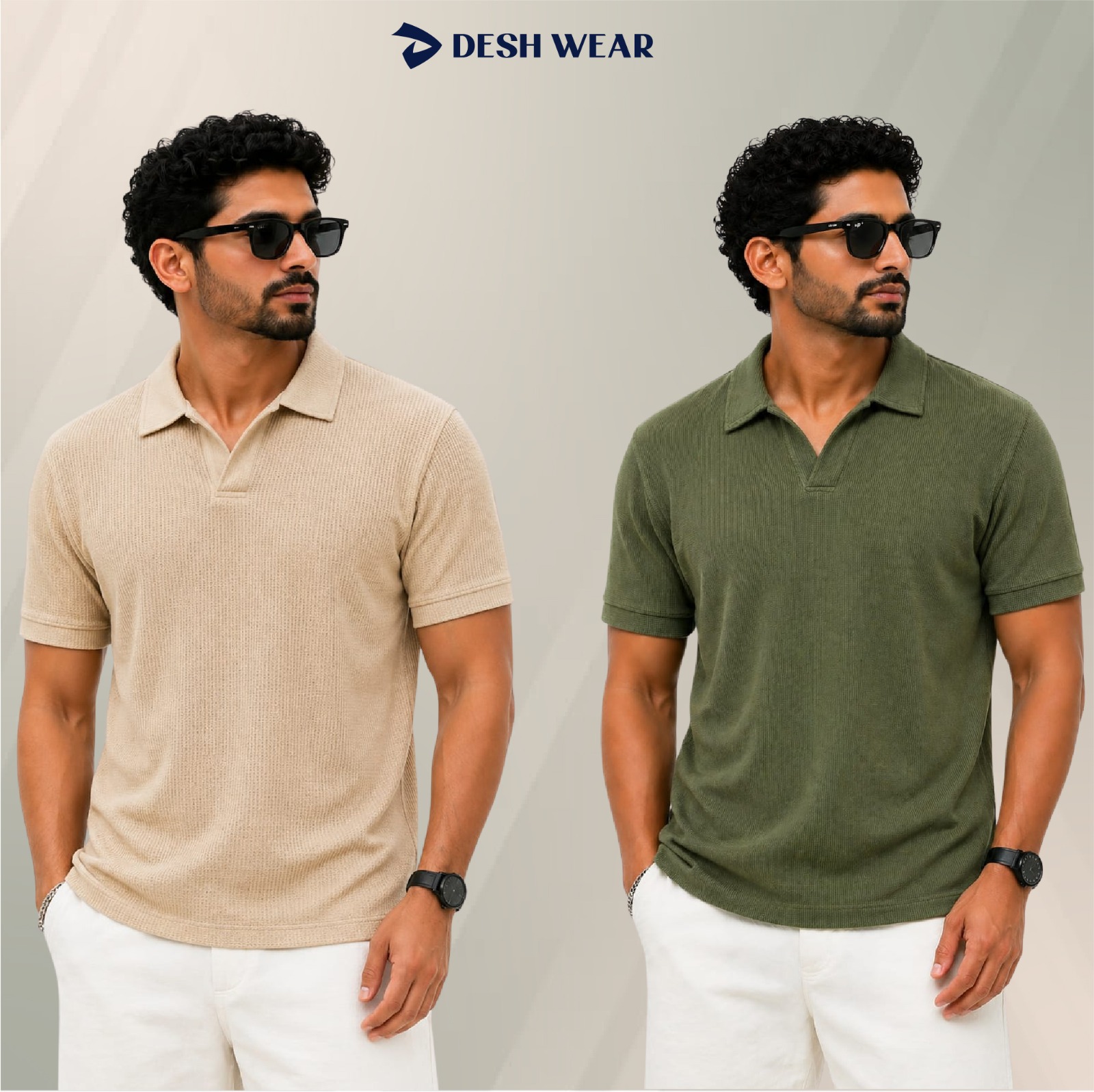 Waffle Cuban polo Biscout-Olive