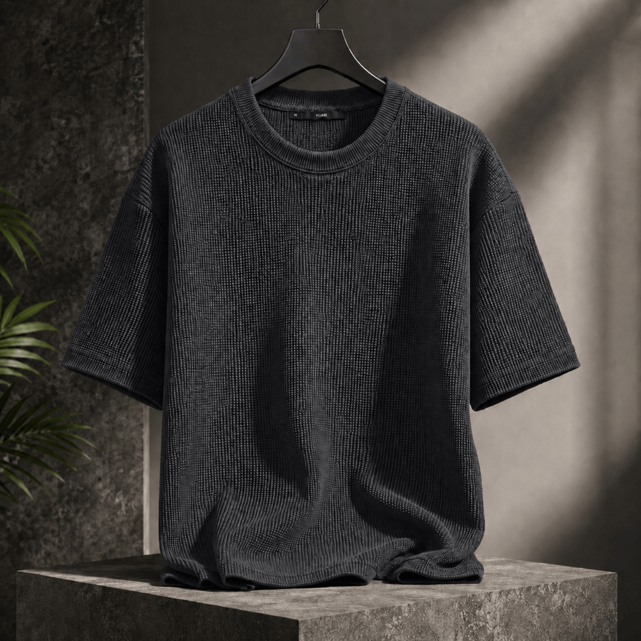 WAFFLE T-SHIRT (Charcoal)