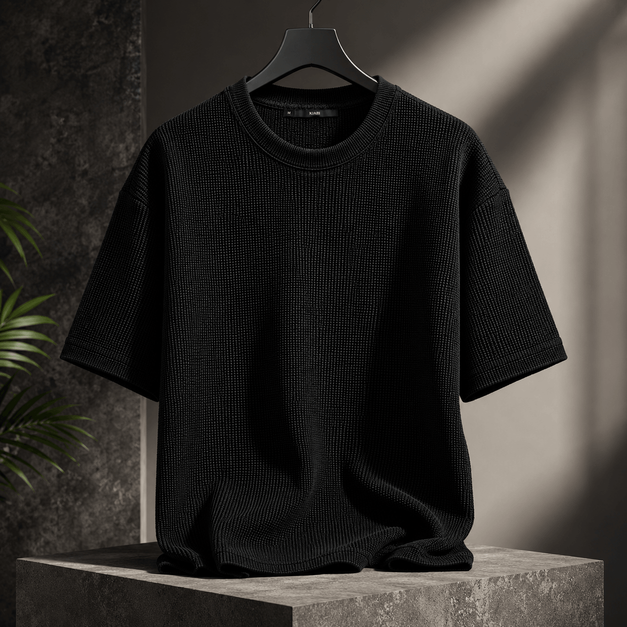 WAFFLE T-SHIRT (Black)