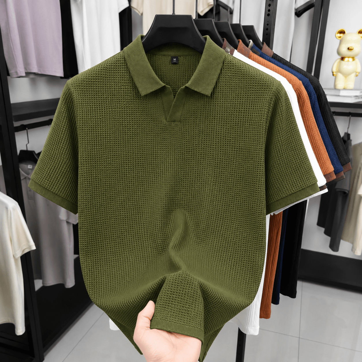 Waffle Cuban polo Olive